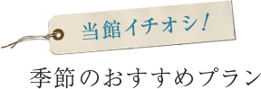 当館イチオシ　季節のおすすめプラン